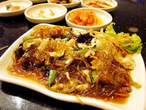 Japchae noodles