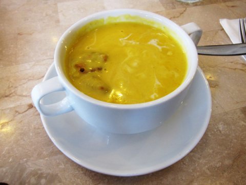 Pumpkin Flower Soup with Shrimp, Php 95