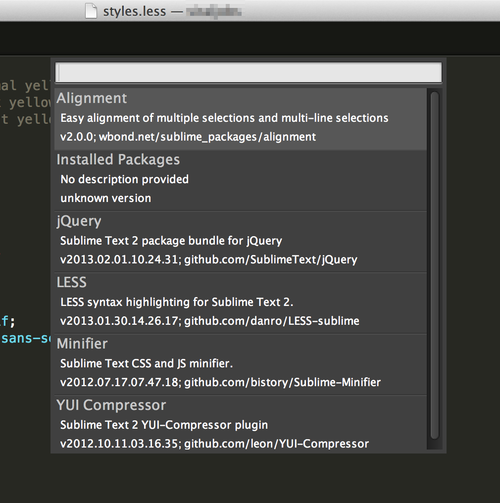 SublimeText2, LESS css, and Bootstrap