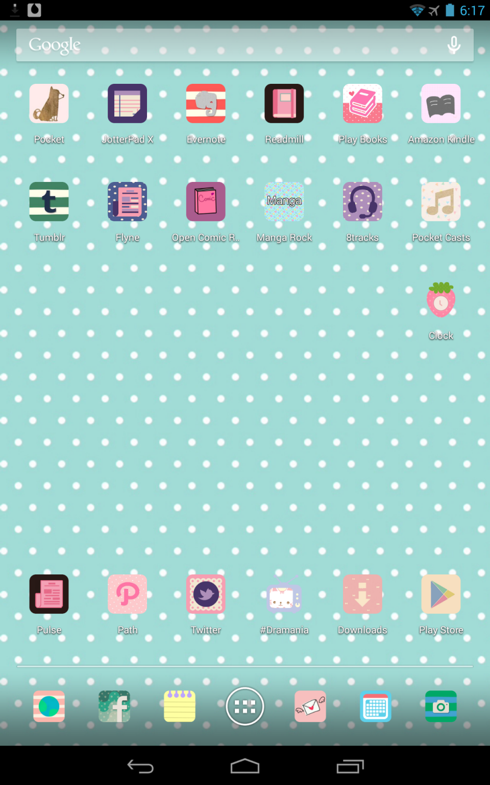 home screen with cocoppa